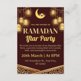 Ramadan Iftar Invitation Card Einladung