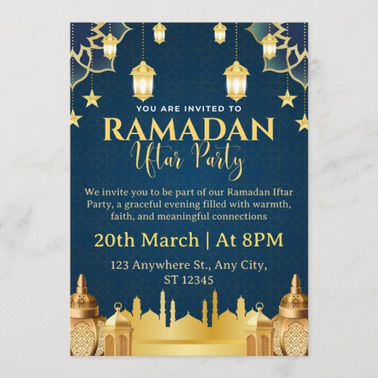 Ramadan Iftar Invitation Card Einladung (Vorderseite)