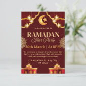 Ramadan Iftar Invitation Card Einladung (Stehend Vorderseite)