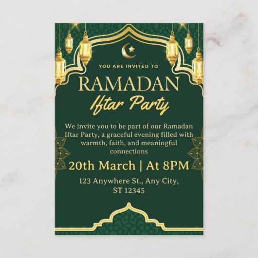 Ramadan Iftar Invitation Card Einladung (Vorderseite)