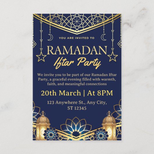 Ramadan Iftar Invitation Card Einladung (Vorderseite)