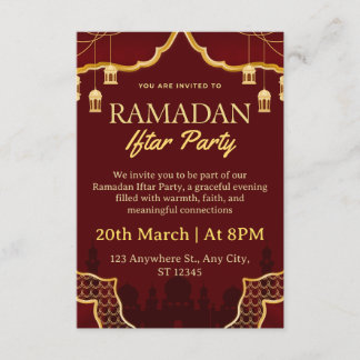 Ramadan Iftar Invitation Card Einladung