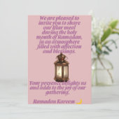 Ramadan Iftar Invitation Elegant Crescent Design Einladung (Stehend Vorderseite)