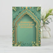 Ramadan Iftar Invitation Elegant Crescent Design Einladung (Stehend Vorderseite)