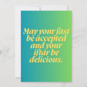 Ramadan Iftar Invitation Elegant Crescent Design Einladung (Rückseite)