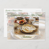 Ramadan Iftar Islamisches Abendessen Einladung Postkarte (Vorne/Hinten)