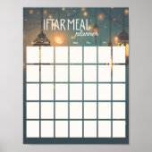 Ramadan Iftar Meal Planner (printable) Poster (Vorne)