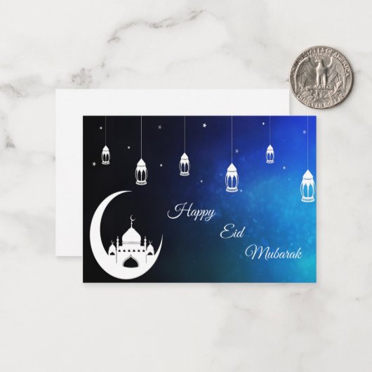 Ramadan-Islam Mitteilungskarte (Vorderseite/Rückseite Beispiel)