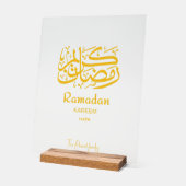 Ramadan Kareem Arabic Calligraphy Personalized  Acrylschild (Winkel)
