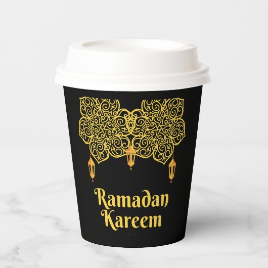 Ramadan Kareem Bedeutung - Eid Mubarak 2026 Pappbecher (Vorderseite)