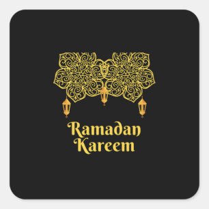 Ramadan Kareem Bedeutung - Eid Mubarak 2026   Quadratischer Aufkleber