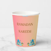 Ramadan Kareem Begrüßung Pappbecher (Rückseite)