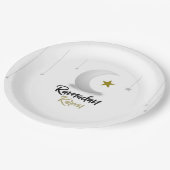 Ramadan Kareem Crescent Design - Islamischer Mubar Pappteller (Schrägansicht)