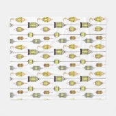 Ramadan Kareem Crescent Lanterns Mubarak Islamic Fleecedecke (Vorderseite (Horizontal))