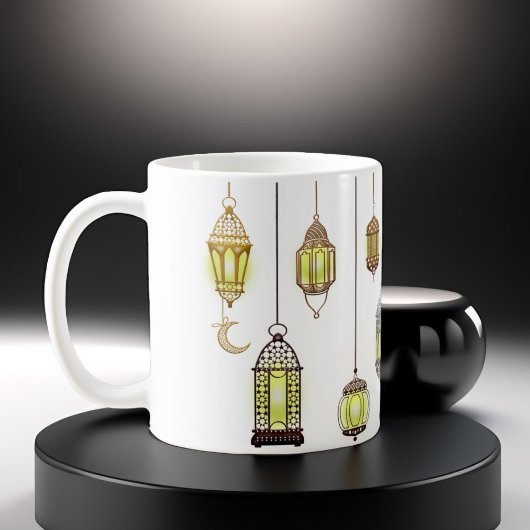 Ramadan Kareem Crescent Lanterns Mubarak Islamic Tasse