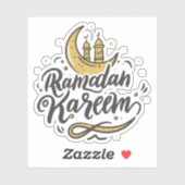 Ramadan Kareem Crescent Moon seht Fasting Aufkleber (Blatt)