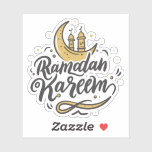 Ramadan Kareem Crescent Moon seht Fasting Aufkleber
