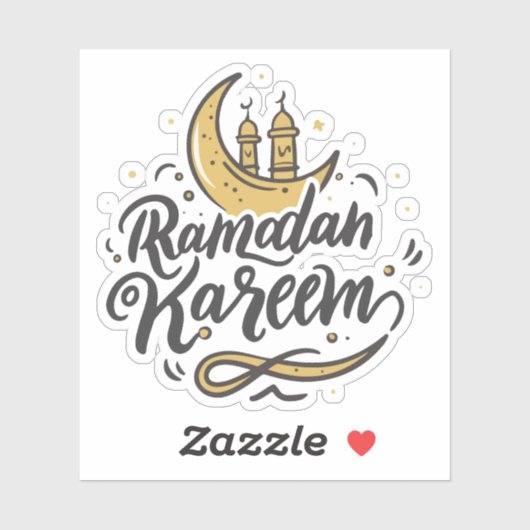 Ramadan Kareem Crescent Moon seht Fasting Aufkleber (Blatt)
