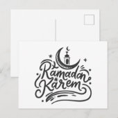 Ramadan Kareem Crescent Moon seht Fasting Postkarte (Vorne/Hinten)