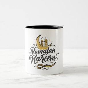 Ramadan Kareem Crescent Moon seht Fasting Zweifarbige Tasse