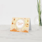 Ramadan Kareem Crescent Mosque Orange Gold Holiday Karte (Vorderseite)