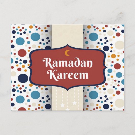 Ramadan Kareem Crescent Postkarte (Vorderseite)