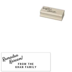 Ramadan Kareem Custom Family Holzkautschuk-Briefma Gummistempel