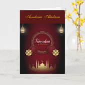 Ramadan Kareem & Eid Mubarak Customized Greeting Karte (Gelbe Blume)