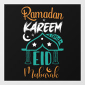 Ramadan Kareem Eid Mubarak Fensteraufkleber (Blatt)