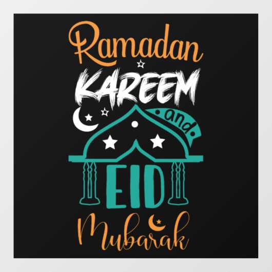 Ramadan Kareem Eid Mubarak Fensteraufkleber (Blatt)