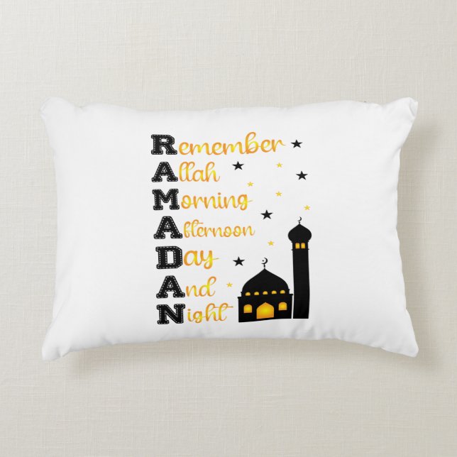 Ramadan Kareem & Eid Mubarak Islamic Accent Pillow Dekokissen (Vorderseite)