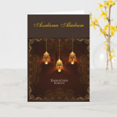 Ramadan Kareem & Eid Mubarak Personalisierte Grüße Karte (Gelbe Blume)