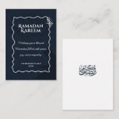 Ramadan Kareem Elegant Islamic Greeting Card Mitteilungskarte (Vorne/Hinten)