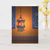 Ramadan Kareem, Fanoos und Filigree Windows Karte (Gelbe Blume)