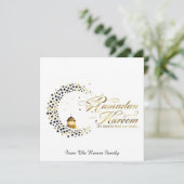 Ramadan Kareem Feiertag Elegante Karte (Stehend Vorderseite)