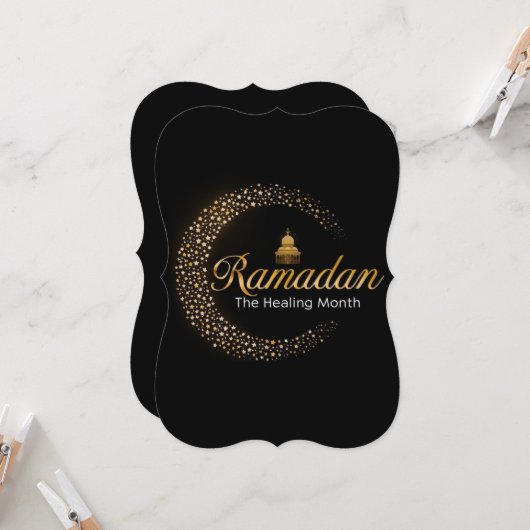 Ramadan Kareem Feiertag Personalisierte Karte (Vorderseite/Rückseite Beispiel)