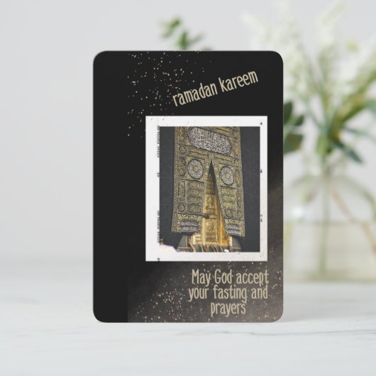 Ramadan Kareem Flat Danke Karte (Stehend Vorderseite)