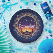 Ramadan Kareem Geistliche Moschee Sonnenuntergang Pappteller (Party)