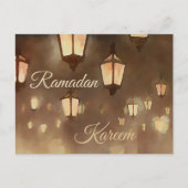 Ramadan Kareem - Gemälde mit Lampen Postkarte (Vorderseite)