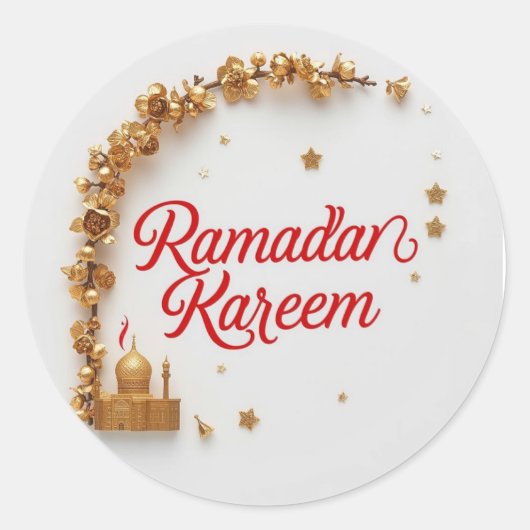Ramadan Kareem-Geschenk-Sticker zum Feiern  Runder Aufkleber (Vorderseite)
