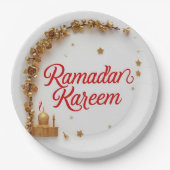Ramadan Kareem Geschenk-Sticker zur Feier  Pappteller (Vorderseite)