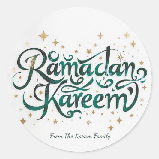 Ramadan Kareem-Geschenk-Sticker zur Feier Runder Aufkleber (Vorderseite)