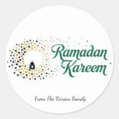 Ramadan Kareem-Geschenkaufkleber zur Feier Runder Aufkleber (Vorderseite)