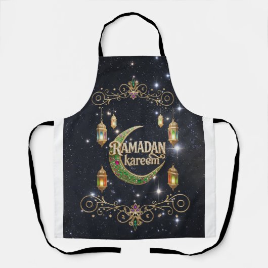 Ramadan Kareem glänzender Himmel Schürze (Vorderseite)