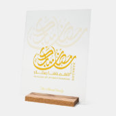 Ramadan Kareem Gold Arabic Calligraphy Acrylic  Acrylschild (Winkel)