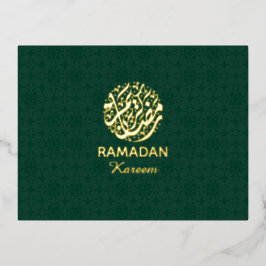Ramadan Kareem Gold Foil Islamic Folien Feiertagspostkarte