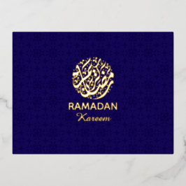 Ramadan Kareem Gold Foil Islamic Folien Feiertagspostkarte