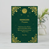 Ramadan Kareem Gold Foil Islamic Invitation Folieneinladung (Stehend vorne)