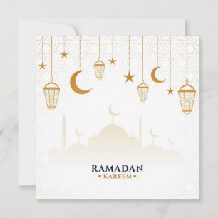 Ramadan Kareem Gold Stars und Crescent Feiertagskarte