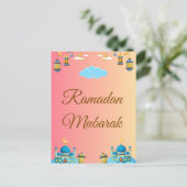 Ramadan Kareem Greeting Card Carte de vœux simple Postkarte (Stehend Vorderseite)